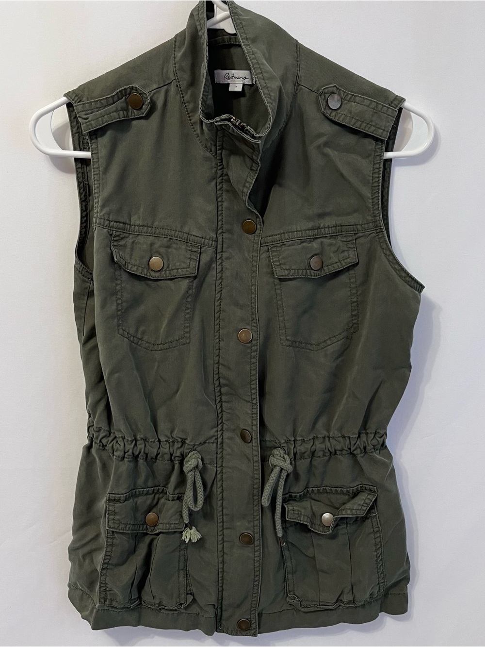 Reitmans Olive Green Military Inspired Utility Vest